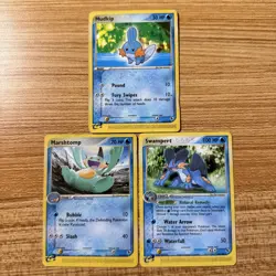 Pokemon TCG Mudkip Marshtomp Swampert Evolution EX Ruby & Sapphire Card Lot 2003 - Image 1