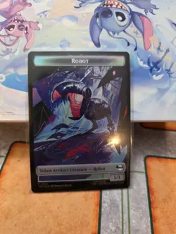 Foil Robot/Food Token, TMNT Tokens, MTG Token, 1 pack, Magic the Gathering - Image 2