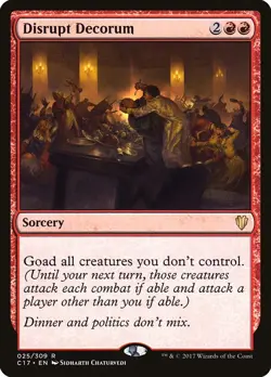 Disrupt Decorum - #25 - Commander 2017 - NM MTG - Image 1