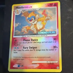 Pokemon Monferno Diamond & Pearl 56/130 Reverse Holo Stamped BURGER KING PROMO - Image 1
