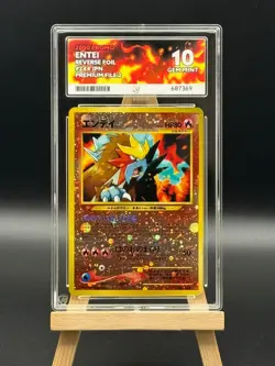 Entei - 244 - Reverse Holo - Neo Premium File 2 - ACE 10 - Japanese Pokemon - Image 1
