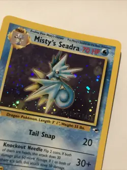 Misty's Seadra PRERELEASE Gym Heroes - Holo Rare 9/132 WOTC Card NM Pokemon TCG - Image 2