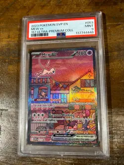 Pokemon 2023 SVP En Promo 151 Ultra Prem Coll MEW EX #053 PSA 9 Mint RARE 3 - Image 1