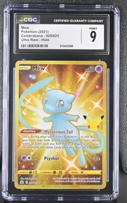 CGC 9 MEW 025 CELEBRATIONS ULTRA RARE GOLD POKEMON MINT - Image 1