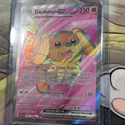 2024 Pokemon Stellar Crown Dachsbun Ex 160/142 Ultra Rare Full Art Holo - Image 3