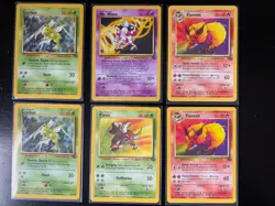 1999 Pokemon Jungle Rare Lot Flareon Pinsir Scyther Mr. Mime - Image 1