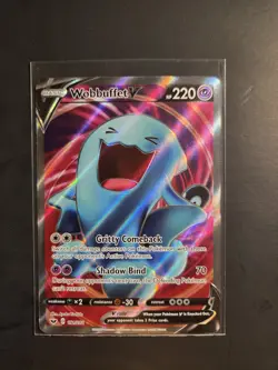 Pokemon Wobbuffet V 191/202 Sword & Shied Base Full Art Ultra Rare NM - Image 1