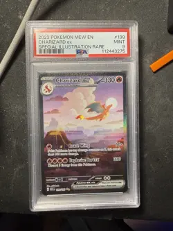 Pokemon TCG Charizard ex #199/165 Scarlet & Violet 151 PSA 9 Mint SIR - Image 1