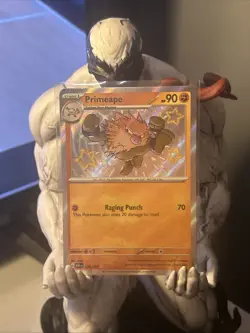 Primeape 170/091 Shiny Rare Pokemon TCG Paldean Fates NM - Image 1