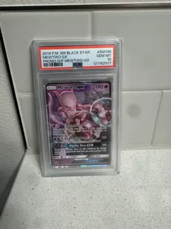 Pokemon Mewtwo GX TCG Sun & Moon SM196 Promo PSA 10 (493 POP) - Image 1