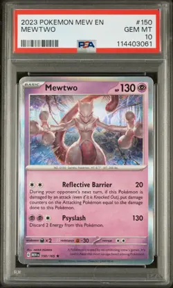 2023 POKEMON MEW EN-151 #150 MEWTWO PSA 10 - Image 1