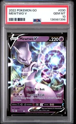 2022 POKEMON GO #030 MEWTWO V PSA 10 - Image 1
