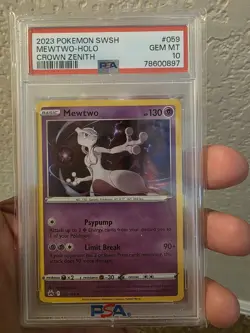 PSA 10 GEM MINT 2023 POKEMON SWSH MEWTWO HOLO CROWN ZENITH #059 - Image 1