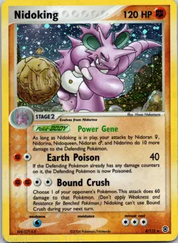 Nidoking 8/112 Holo Rare FireRed & LeafGreen Pokemon LP - Image 1