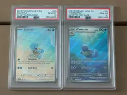 2023 Pokemon 151 Squirtle 170/165 Wartortle 171/165 PSA 10 Sequential Certs - Image 1