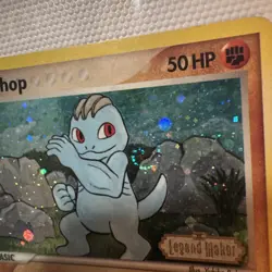 Pokemon TCG 2006 Legend Maker Machop 57/92 Stamped Reverse Holo Near Mint - Image 1