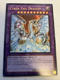 Cyber End Dragon MISPRINT Ink Error SDCS-EN041 Yu-Gi-Oh! Trading Card - Image 1