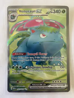 Pokemon 2023 SV151 Venasaur EX Full Art Card 182/165 NM/Mint Condition - Image 1
