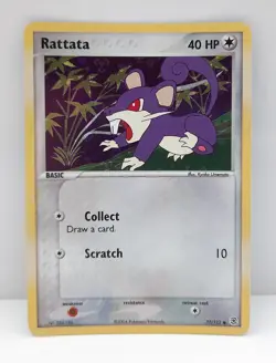 Pokemon Rattata 77/112 foil holo Fire Red Leaf Green TCG card - Image 1