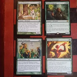 Mtg Elvish Promenade, Elvish Harbinger, Elvish Archdruid, Sylvan Messenger LP/NM - Image 1