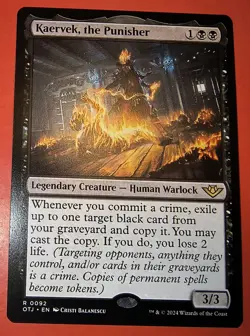 MTG: KAERVEK, THE PUNISHER, REGULAR FINISH, RARE , 0092, OTJ - Image 1