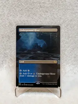 Underground River BORDERLESS Rare Land Brothers War NM MTG Magic The Gathering - Image 1