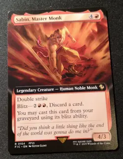 Sabin, Master Monk - Extended Art - FIC - MTG - EN - NM - 0154 - Image 1