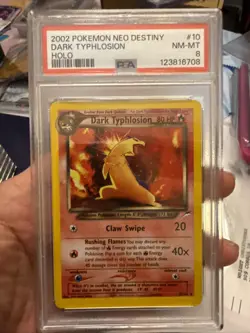 2002 POKEMON NEO DESTINY #10 DARK TYPHLOSION-HOLO PSA 8 - Image 1