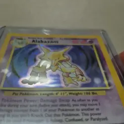 Alakazam Holo Base Set 1/102 Vintage 1999 Pokemon Card WOTC Rare - Image 3