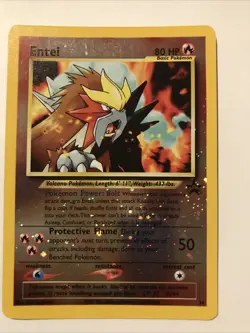 Entei Black Star Promo #34 Movie Promo Pokemon Card Reverse Holofoil - Image 1