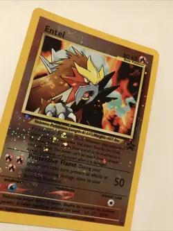 Entei Black Star Promo #34 Movie Promo Pokemon Card Reverse Holofoil - Image 2