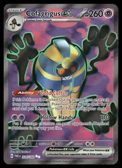 Cofagrigus ex 224/182 Ultra Rare Paradox Rift Pokemon NM - Image 1