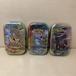 Pokemon TCG Mini Tin Prismatic Evolutions lot of 3 tins - Image 1