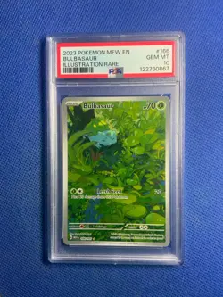 2023 POKEMON MEW EN-151 ILLUSTRATION RARE #166 BULBASAUR PSA 10 GEM MINT - Image 1