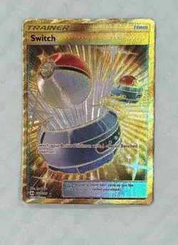 Pokemon Trainer Switch 160/149 Sun & Moon Gold Full Art - Image 1
