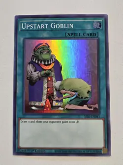 Upstart Goblin SESL-EN043 Super Rare Holo Yugioh Secret Slayers 1st Edition NM - Image 1