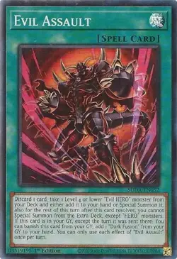 Evil Assault SUDA-EN052 Supreme Darkness 1st Edition - Yugioh Card #SUDA-EN052 - Image 1