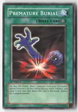 Yugioh - Premature Burial SD1-EN013 1st Edition - Structure Deck: Dragon's Roar - Image 1