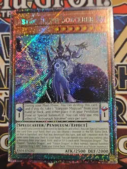 Yugioh Astrograph Sorcerer RA04-EN282 1st Ed Platinum Secret Rare NM In Hand - Image 1