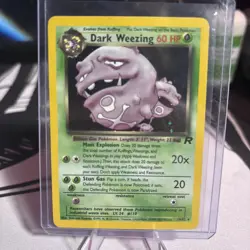 Dark Weezing 14/82 Holo Rare Team Rocket Pokemon Card WOTC LP - Image 1