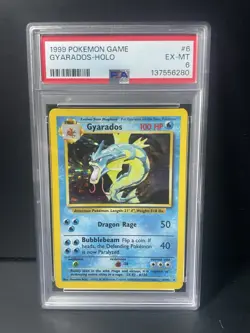 Pokemon TCG Gyarados Holo Rare Card Base Set 1999 PSA 6 Graded - Image 2