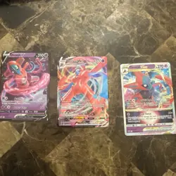 Deoxys V STAR, Deoxys V MAX, & Deoxys V Black Star Promos (3X) Pokemon Cards NM - Image 1