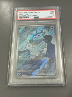 Mantyke Pokemon TCG Card Paradox Rift Holo Illustration 189/182 Graded PSA 9 - Image 1