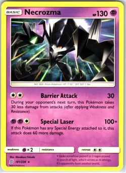 Necrozma 101/236 Rare Regular Card SM - Unified Minds Pokemon TCG LP - Image 1