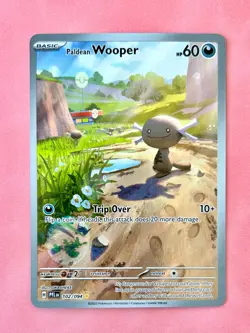 Paldean Wooper Illustration Rare NM Pokemon Card Phantasmal Flames 102/094 - Image 1