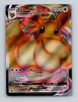 Eevee VMAX SWSH087 Pokemon Sword & Shield Full Art Black Star Promo Card NM+ - Image 1