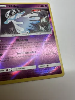 Pokemon TCG Nihilego Card Lost Thunder Reverse Holo Holo Rare 106/214 HP - Image 2