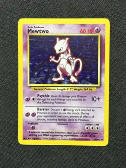 NM Mewtwo 10/102 Base Set Holo Rare Pokemon Card - Image 1