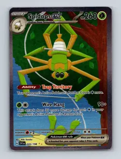 Spidops ex 243 Pokemon Scarlet & Violet Base Special Illustration Rare Card NM+ - Image 1