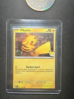 Pokemon Day 2026 Pickachu 051/162 2 SWIRLS 🌀 Stamped Holo Card - Image 1
